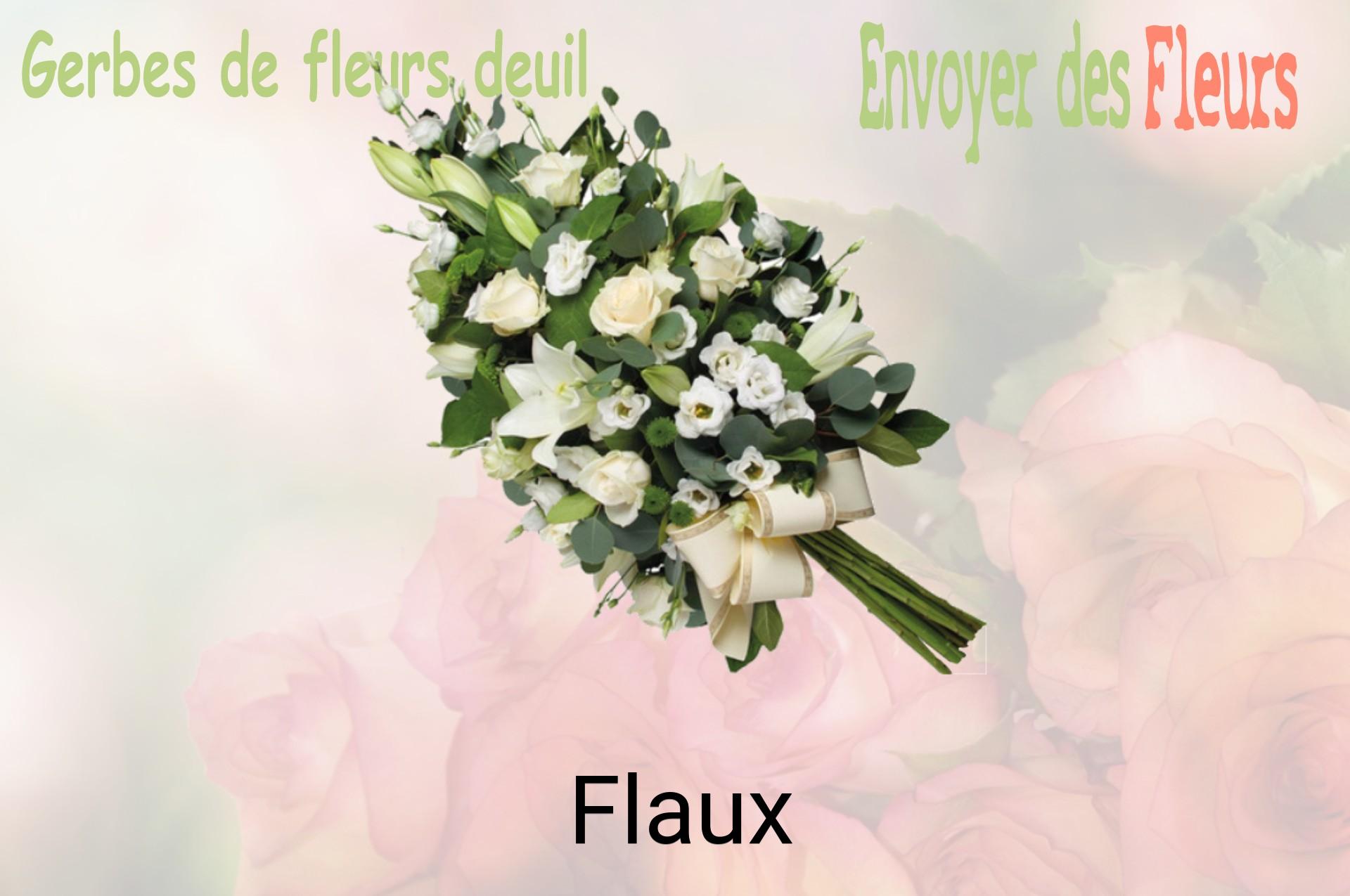 Gerbe de fleurs de deuil livrée à Flaux